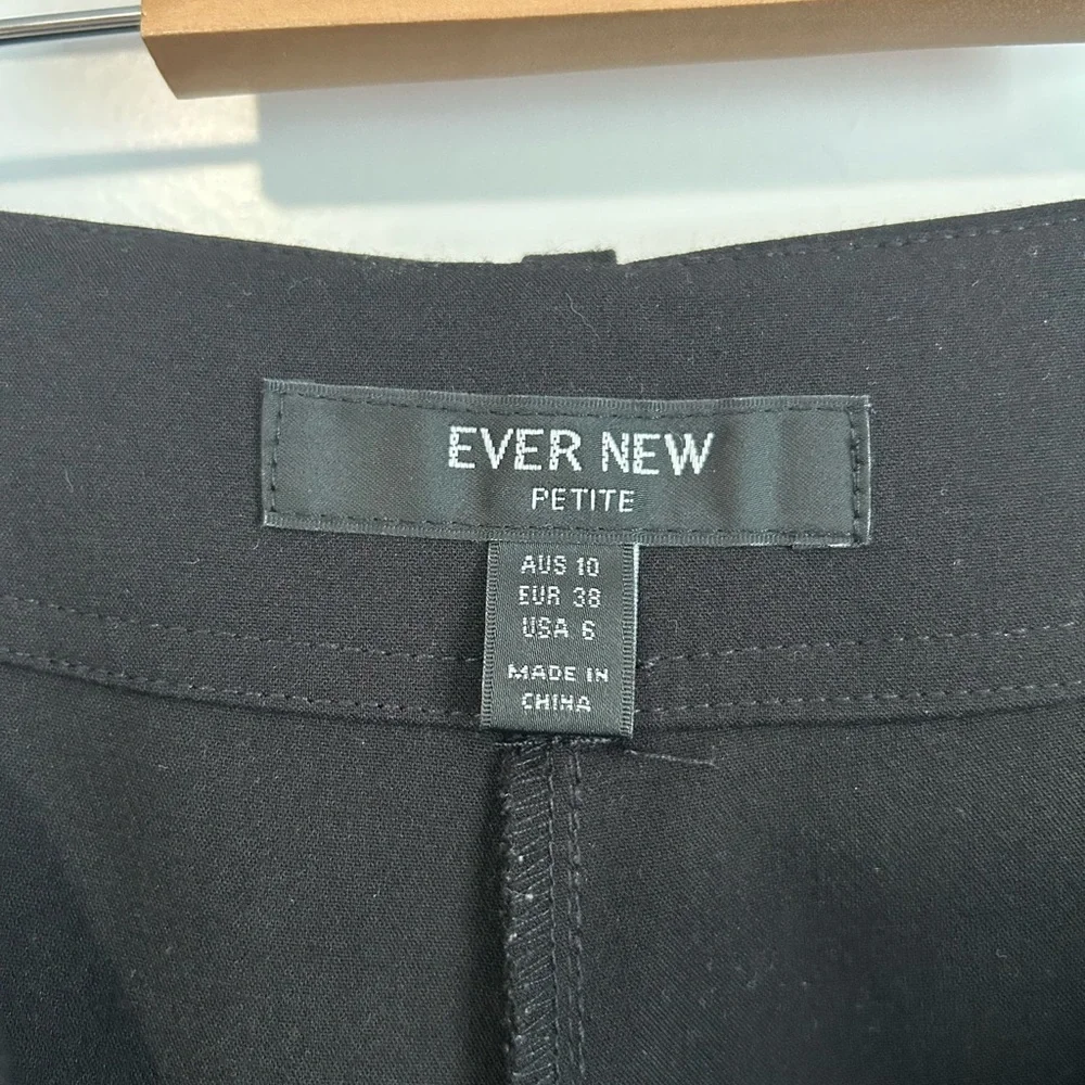 Ever New Classic Black Wide Leg Pants 6 Petite - Picture 3 of 8